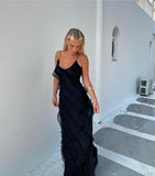 Robe Longue Volants | Élégante et Glamour | Parfaite pour les Événements et Soirées