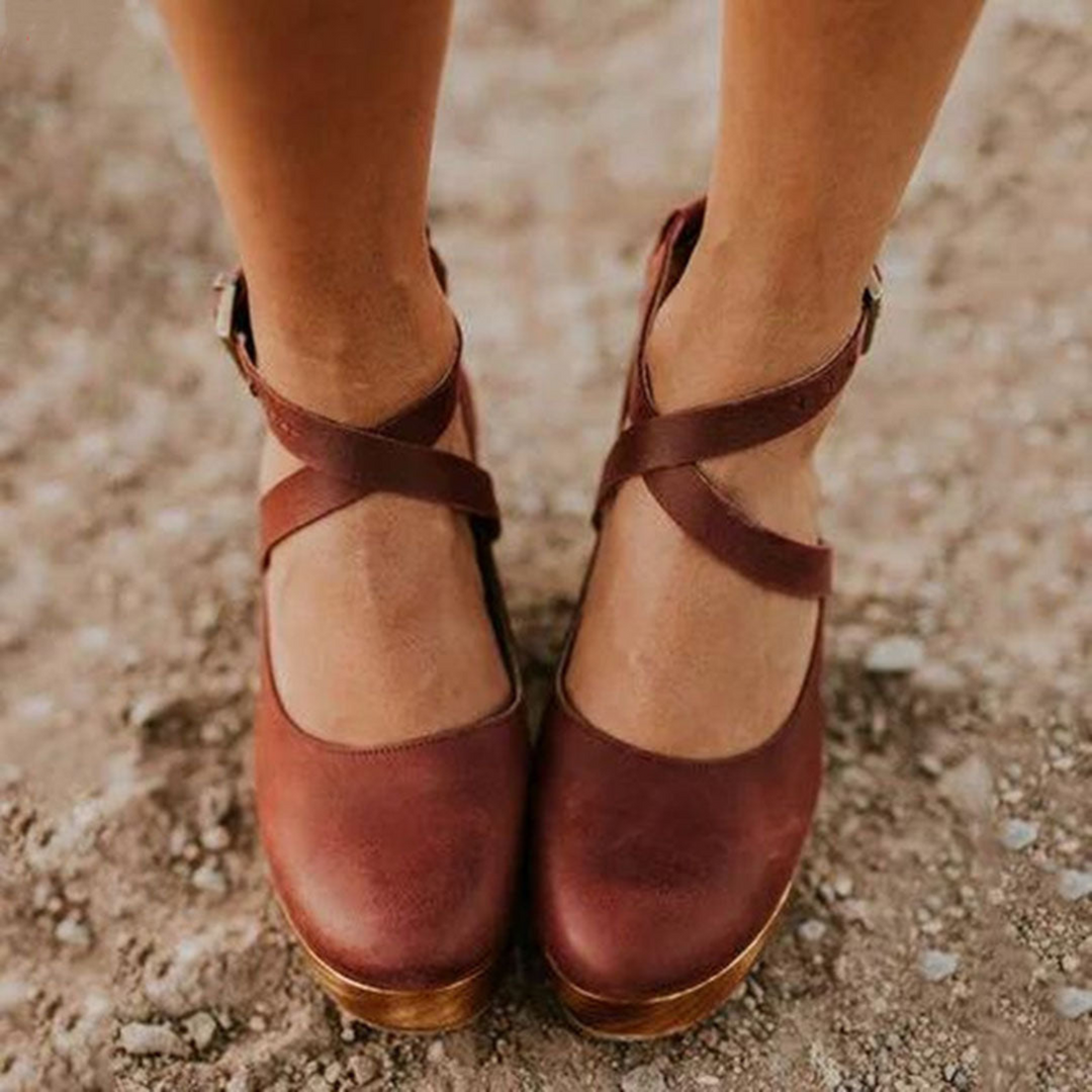 Chaussures Compensées à Bride | Vintage | Chic & Confortables