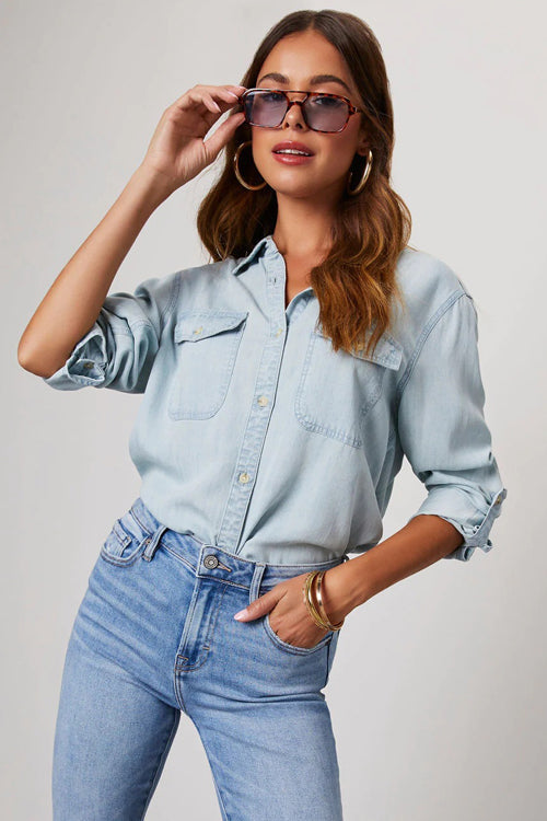 Chemise en Jean | Coupe Classique | Basique Décontracté du Quotidien