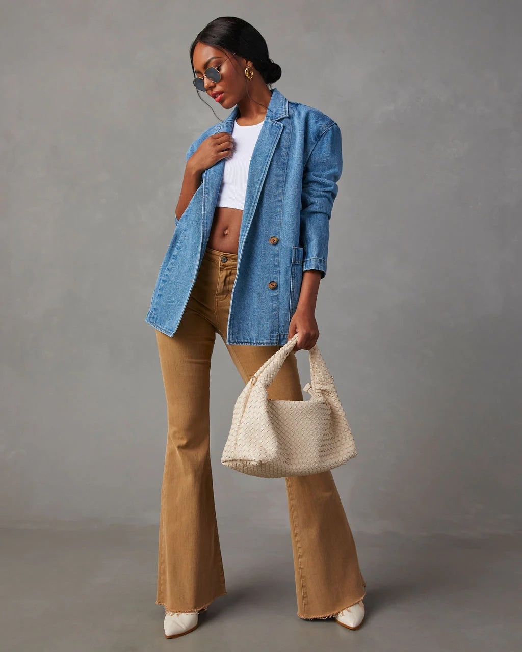 Veste Blazer en Jean | Coupe Décontractée | Basique du Quotidien