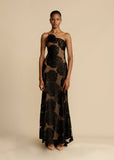 Robe Longue Transparente Fleurie | Élégante & Sexy | Robe de Soirée Asymétrique