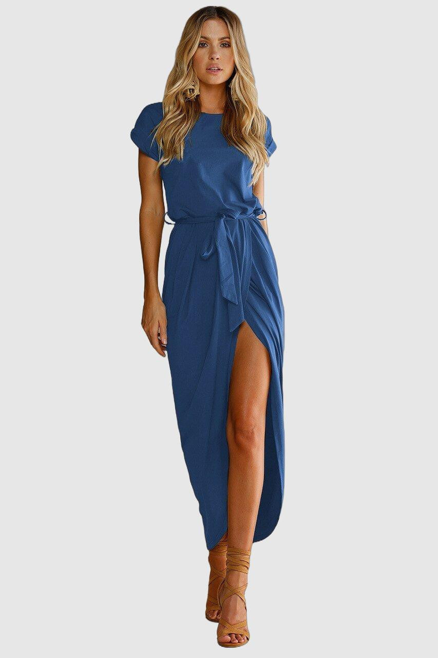 Robe Longue Élégante Portefeuille | Chic & Fluide | Idéale pour les Soirées d'Été