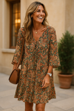 Robe Bohème à Imprimé Paisley | Fluide et Féminine | Charme Décontracté au Quotidien