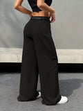 Pantalon Large Taille Haute | Coupe Élégante | Style Minimaliste Moderne