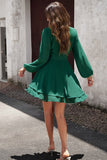Robe Mini Portefeuille à Volants | Chic | Féminine et Élégante
