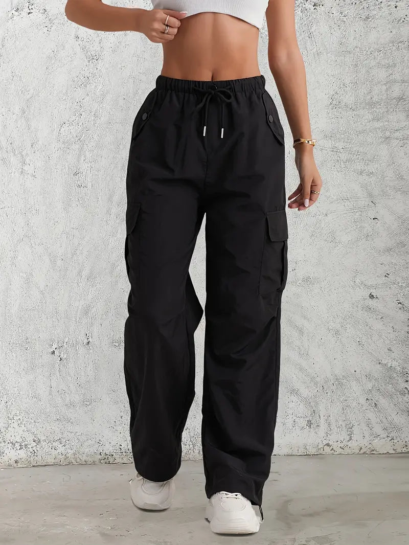 Pantalon Cargo | Taille Haute | Décontracté et Confortable