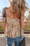 Top Camisole à Volants Fleuri | Romance Bohème | Parfait pour les Journées Ensoleillées et Détentes Estivales