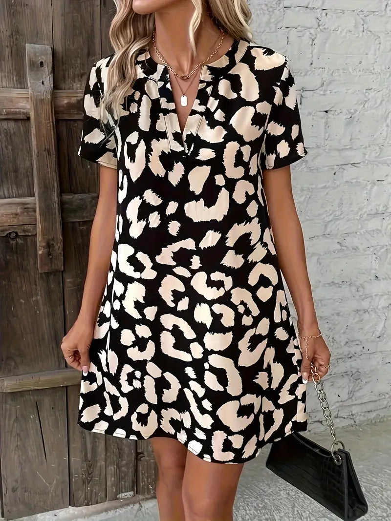 Robe Imprimé Léopard | Tissu Léger | Audacieuse et Élégante