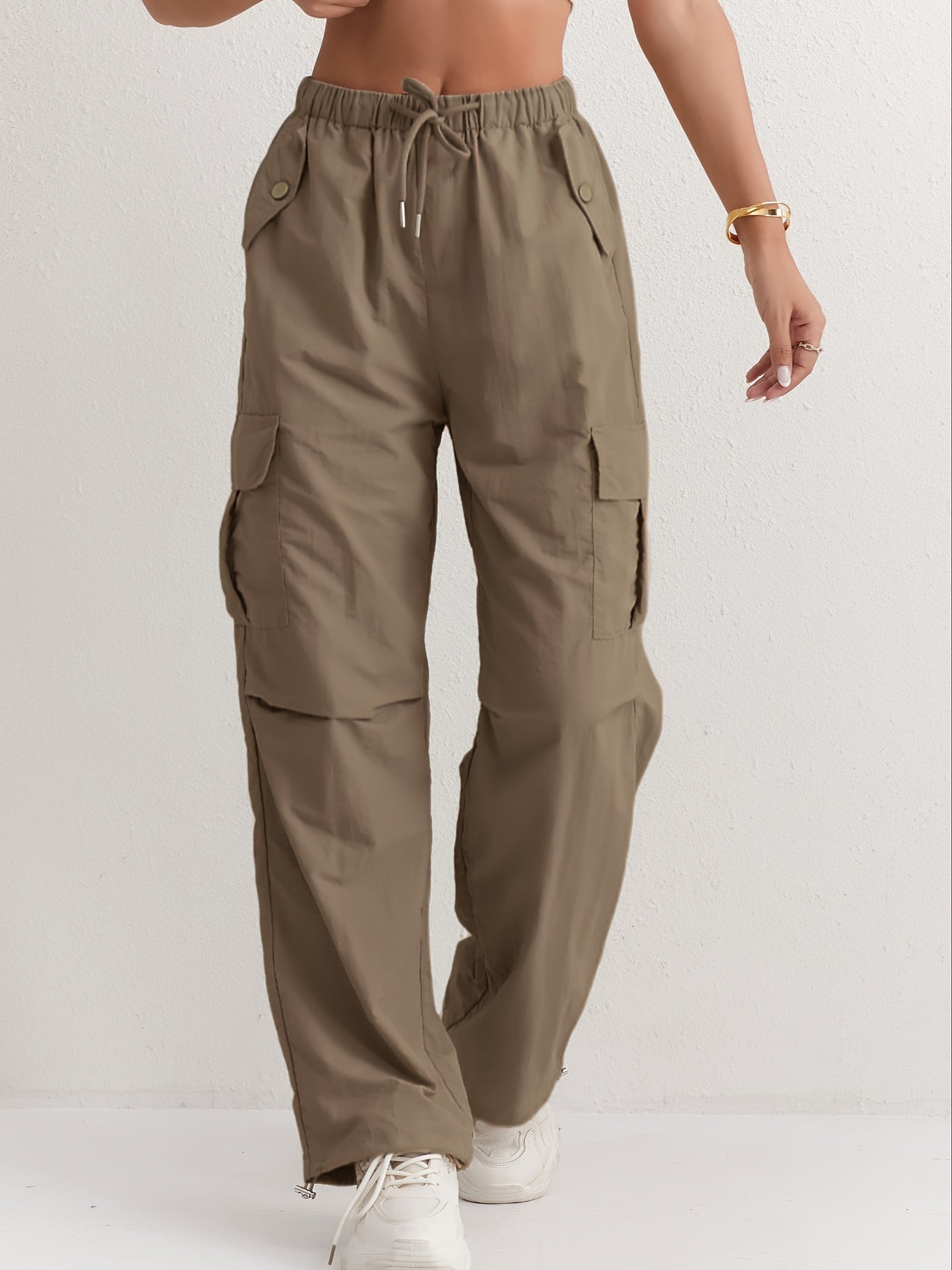 Pantalon Cargo | Taille Haute | Décontracté et Confortable