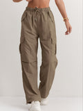 Pantalon Cargo | Taille Haute | Décontracté et Confortable