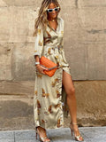 Robe Satinée Imprimée Animaux | Chic & Originale | Parfaite pour l'Été et les Soirées