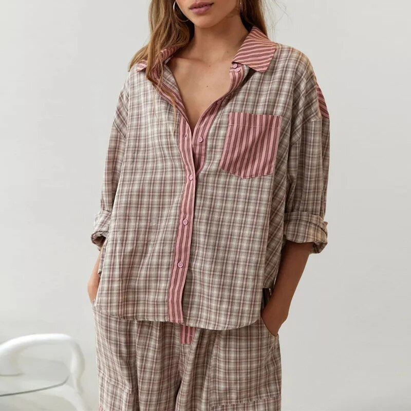 Pyjama Rayé Décontracté | Confort & Style | Loungewear Essentiel