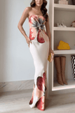 Robe Longue Satinée Fleurie | Élégante | Chic et Fluide