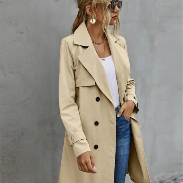 Trench-Coat Classique à Double Boutonnage | Élégant | Intemporel & Polyvalent