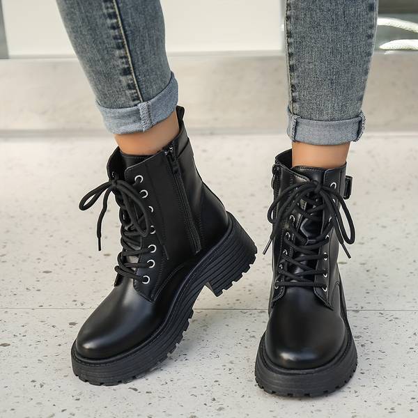 Bottes de Combat Chunky | Audacieuses & Tendance | Style Toutes Saisons
