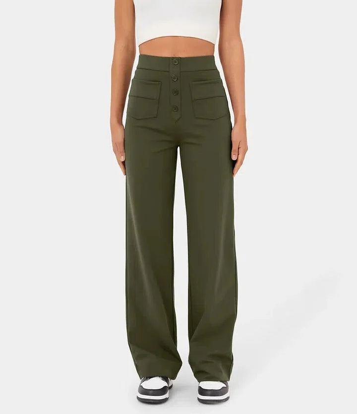 Pantalon Taille Haute | Stretch & Élégant | Casual Chic Moderne