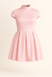 Robe Patineuse Satinée | Rose | Élégante, Douce et Raffinée