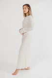 Robe Longue Côtelée | Minimaliste | Élégante et Confortable