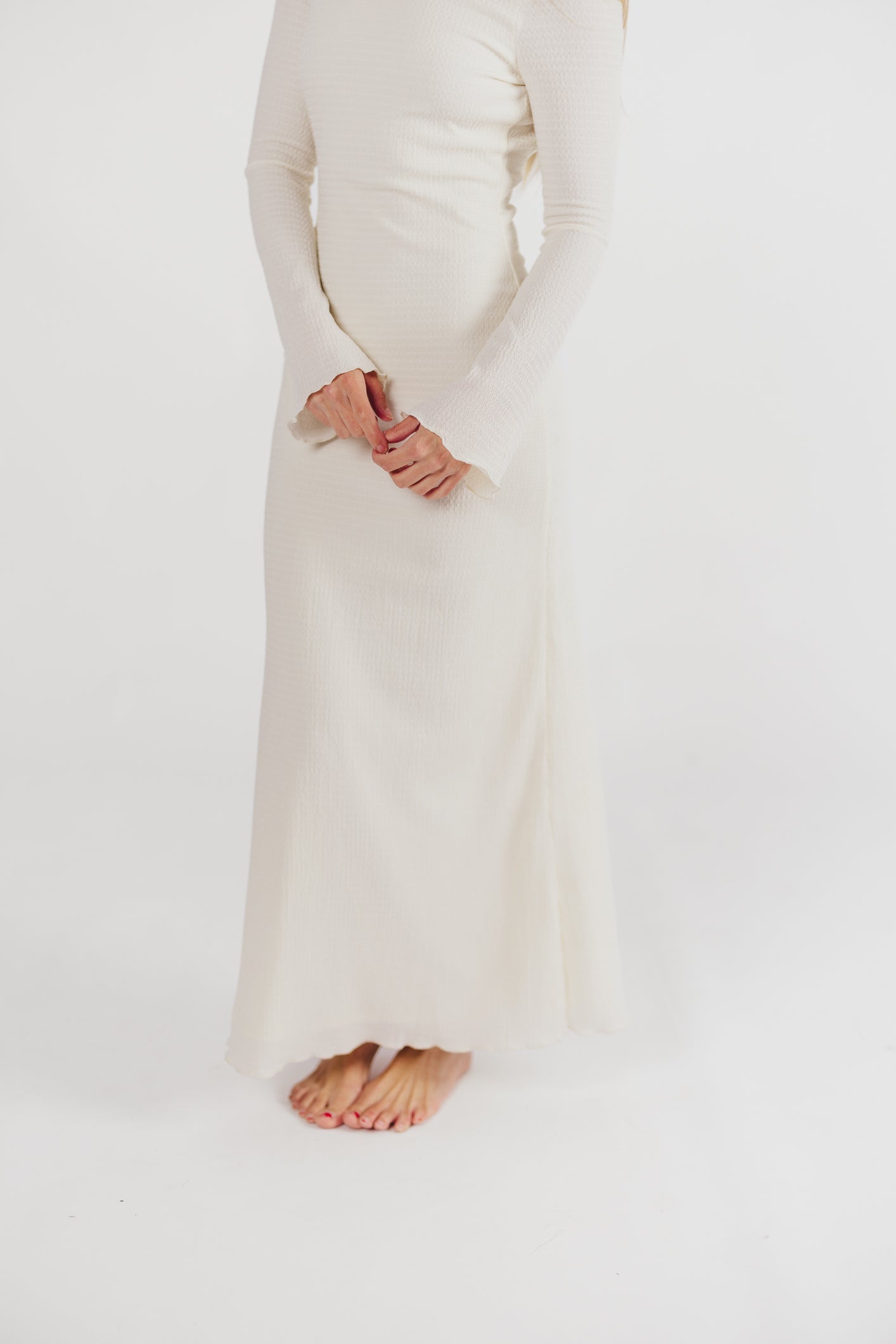 Robe Longue Côtelée | Minimaliste | Élégante et Confortable