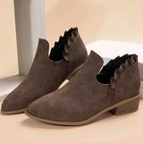Bottines Basses avec Détail Volants | Élégantes & Confortables | Talon Bas