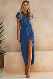 Robe Longue Élégante Portefeuille | Chic & Fluide | Idéale pour les Soirées d'Été