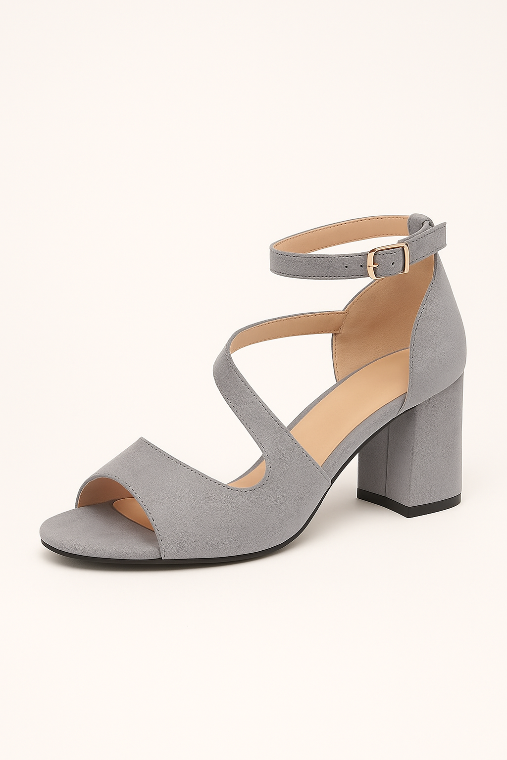 Sandales à Talons avec Brides Croisées | Élégance Confortable | Design à Talon Bloc
