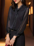 Blouse Élégante à Volants | Chic | Féminine et Classique