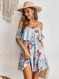 Robe Mini Épaules Dénudées à Fleurs | Légère & Aérienne | Parfaite pour l'Été