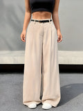 Pantalon Large Taille Haute | Coupe Élégante | Style Minimaliste Moderne