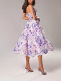 Robe Midi Fleurie | Bretelles Fines | Romantique et Élégante