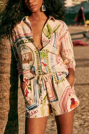 Chemise Oversize Imprimée | Graphismes Colorés | Légère et Décontractée