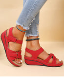 Sandales Compensées Velcro | Légères & Confortables | Style Quotidien