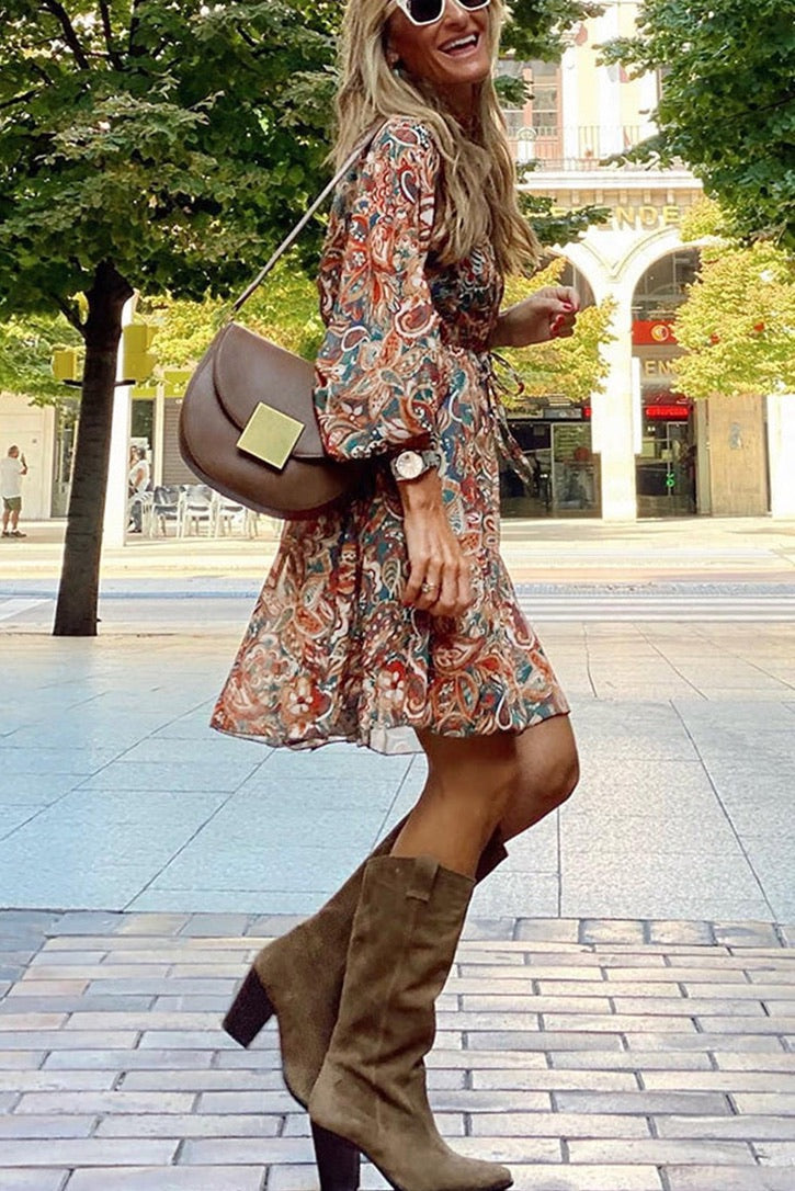Robe Bohème à Imprimé Paisley | Fluide et Féminine | Charme Décontracté au Quotidien