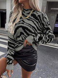 Pull Tricoté Imprimé Zèbre | Audacieux & Tendance | Mode Statement