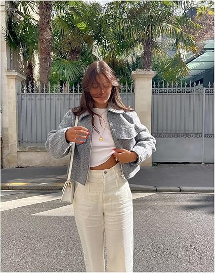 Veste Zippée Courte | Effet Laine Texturée | Moderne & Audacieuse