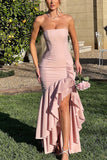 Robe Bustier à Volants | Élégante & Glamour | Parfaite pour Mariages et Grandes Occasions