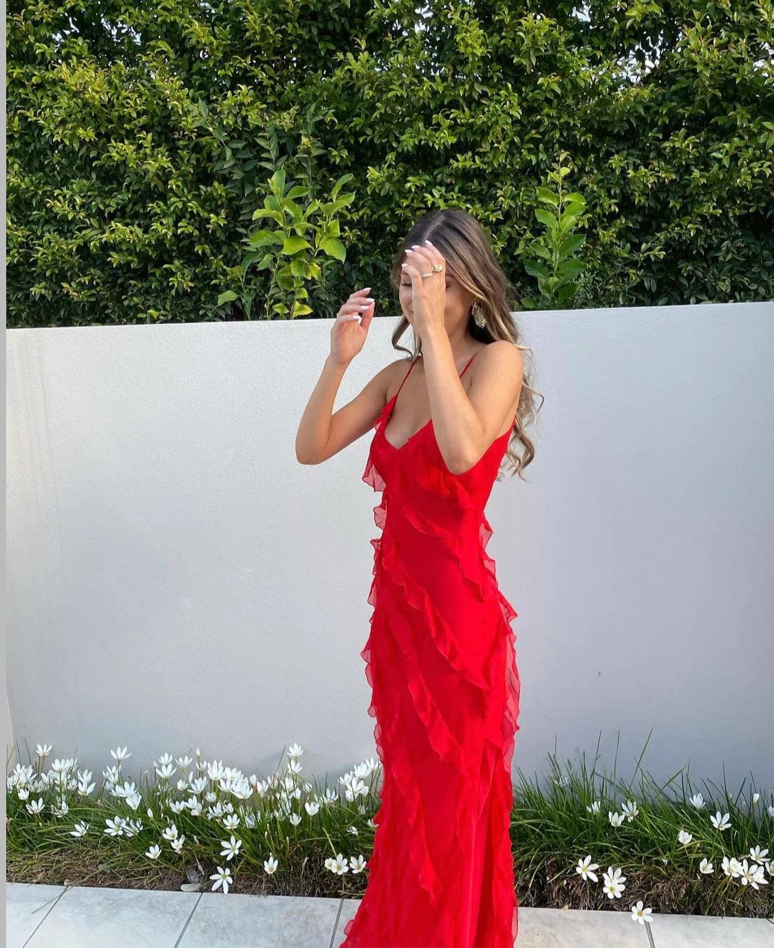Robe Longue Volants | Élégante et Glamour | Parfaite pour les Événements et Soirées
