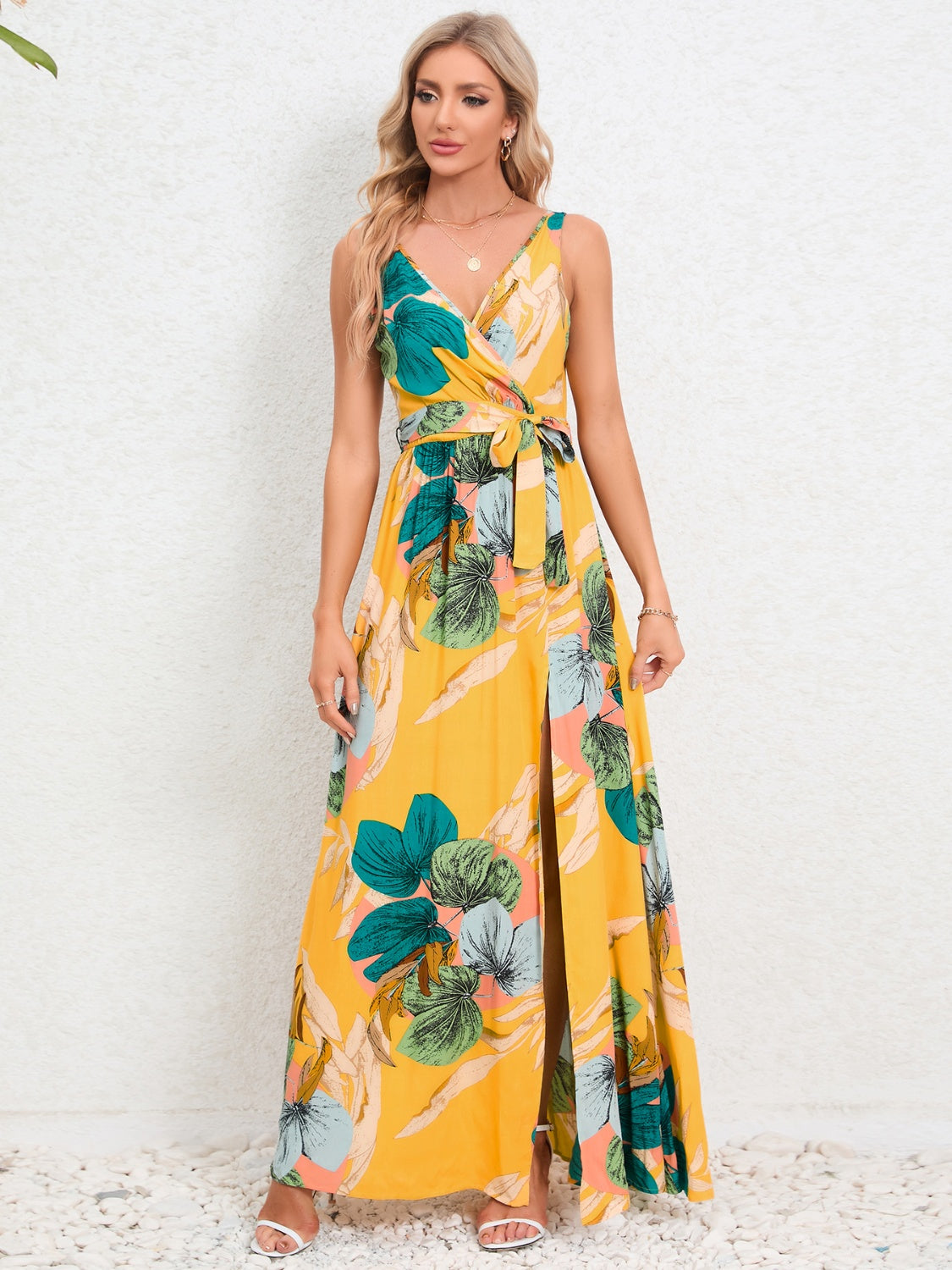 Robe Longue Portefeuille Fleurie | Look Estival | Élégante & Légère