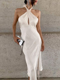 Robe Longue Élégante Dos Nu | Chic | Fluide & Sophistiquée