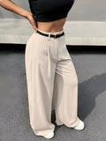 Pantalon Large Taille Haute | Coupe Élégante | Style Minimaliste Moderne