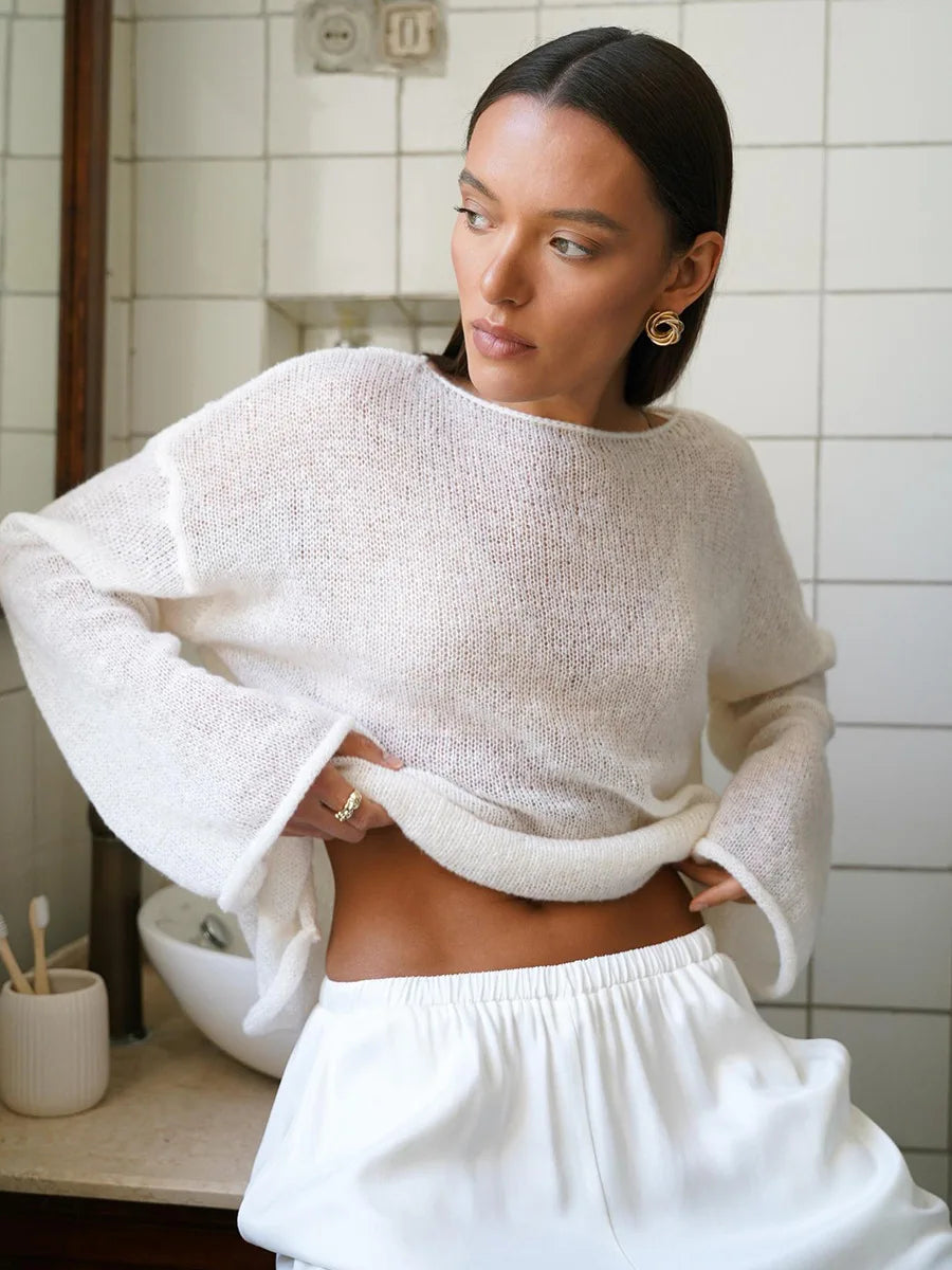 Pull en Maille Transparente | Léger & Aéré | Élégance Décontractée