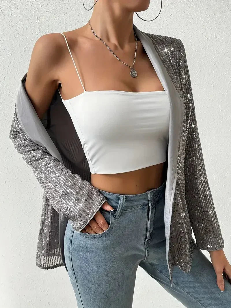 Blazer à Sequins | Léger et Brillant | Parfait pour les Soirées