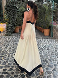 Robe Longue Color Block | Fluide | Élégante et Chic