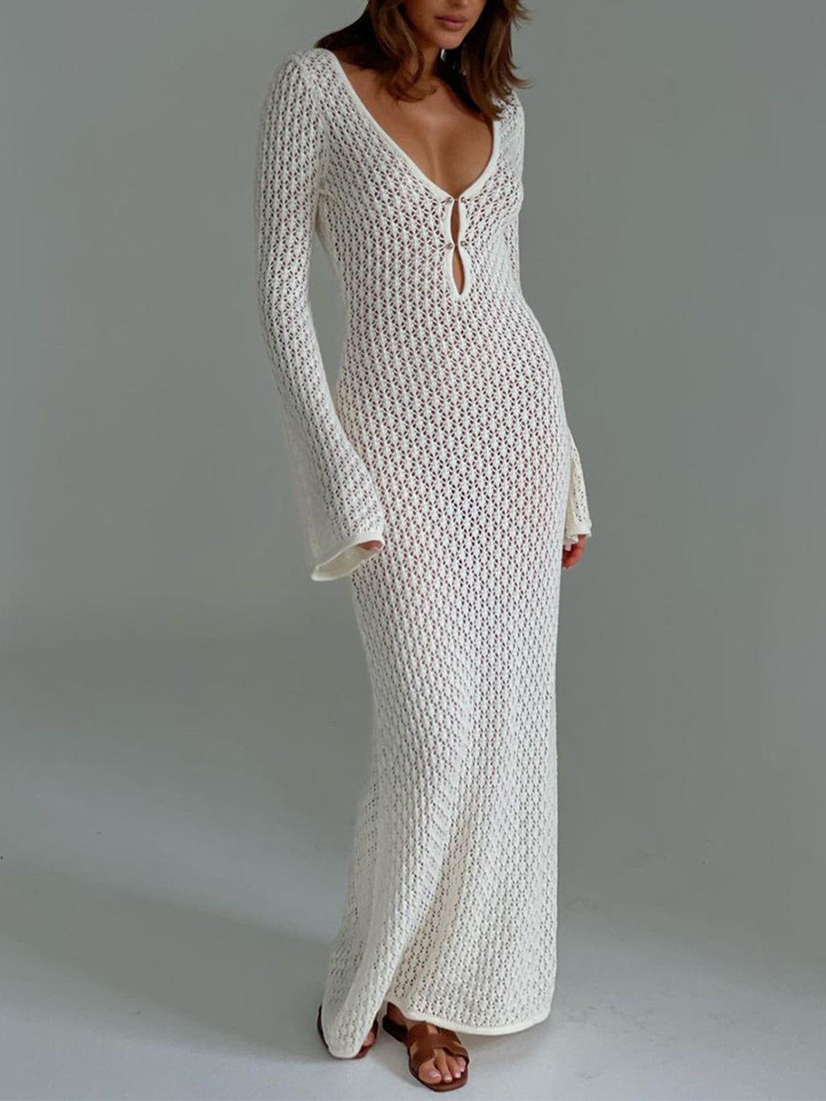 Robe Longue en Crochet | Élégance Bohème | Glamour Sans Effort