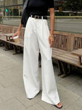 Pantalon Large Taille Haute | Coupe Tailleur Élégante | Minimal Chic
