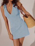 Robe Mini Col V | Chic Sans Effort | Indispensable d'Été