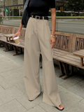 Pantalon Large Taille Haute | Coupe Tailleur Élégante | Minimal Chic