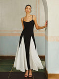 Robe de Soirée Bicolore | Élégante | Moderne & Intemporelle