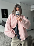 Veste Bomber Teddy | Douce & Chaleureuse | Indispensable de l’Hiver