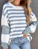 Pull Oversize Rayé | Maille Douce | Décontracté & Tendance